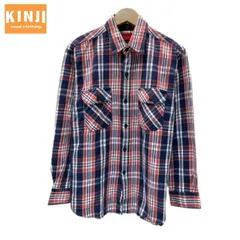 【中古】　Levi's　ネルシャツ　フランネル　長袖　シャツ　チェックシャツ　トップス　レギュラーカラー　胸ポケット　赤タブ　スモールe　アメカジ　古着　/1552