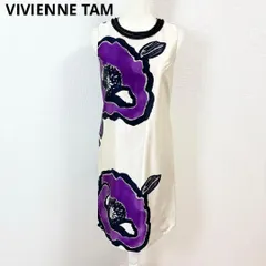 美品】ヴィヴィアンタム ノースリーブ 花柄 シルクワンピース 0 - メルカリ