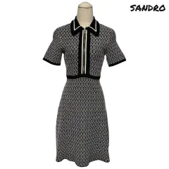 3929 SANDRO サンドロ ニト ミニ 半袖 ONE PIECEのサムネイル