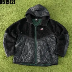 ナイキ キルティング ボア フリース ジップアップフーディー ブラック