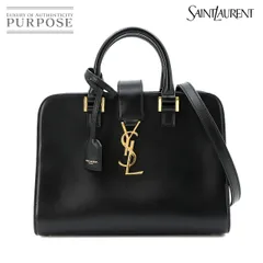 新品同様 サンローラン SAINT LAURENT ベイビー カバス 2way ハンド ショルダー バッグ レザー ブラック 568853 Baby Cabas 90283266
