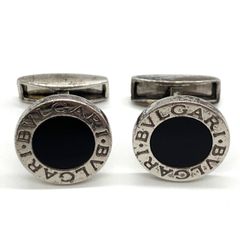 最終値下げしました！『鑑定済み』ブルガリBVLGARI カフスボタン　グレー系 最終値下げしました！『鑑定済み』ブルガリBVLGARI カフスボタン