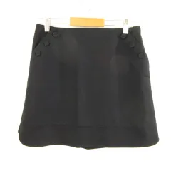 ポールカ PAULE KA スカート ミニ 台形 黒 38 *T187のサムネイル