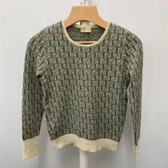 【中古】GUCCI モノグラムパターン ビンテージ風 クルーネック ニットセーターのサムネイル