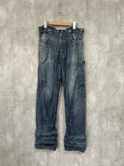 COMME des GARCONS MAN コムデギャルソン junya watanabe リネン100％ 麻ヘンプ デニムパンツ sizeM/赤 ■■◎メンズのサムネイル