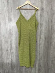 ZARA ザラ ロング キャミソール ワンピース sizeM/黒ｘ黄緑 ■◆ レディース