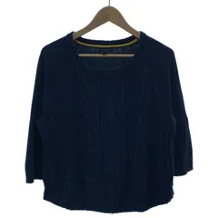 【中古】　TOMMY HILFIGER　セーター　長袖　ニット　トップス　クルーネック　切替　ケーブル編み　オーバーサイズ　古着　/7073