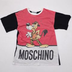極美品】MOSCHINO Vネック Tシャツ スネーク ヘビ ピンク - メルカリ