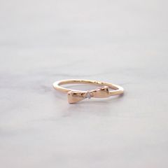4℃ ウェーブ×トリプルダイヤ リング K10PG 11号 - メルカリ