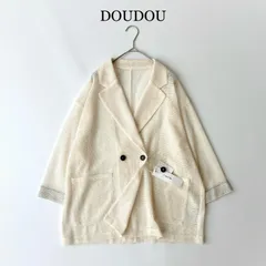 タグ付 2024 DOUDOU ドゥドゥ メッシュジャケット / アイボリー フリーサイズ / 近年モデル 春 夏 テーラードジャケット 手洗い可能 ゆったり 八分袖のサムネイル