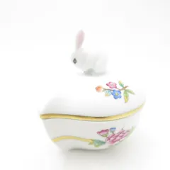 美品 Herend ヘレンド ヴィクトリアゴールド 干支うさぎ2023 小物入れ ウサギつまみ 小筺 小筐 ボンボニエール SU14164A2 のサムネイル