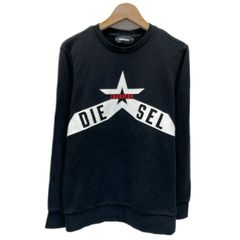 [Used] DIESEL Sweatshirt, Long Sleeve, Crew Neck, Fleece Lined, Logo Sweatshirt, Brand Logo Print, Vintage Clothing /1589