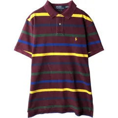 古着 ラルフローレン Ralph Lauren POLO by Ralph Lauren CUSTOM FIT 半袖 ボーダー ポロシャツ メンズL相当/eaa637469