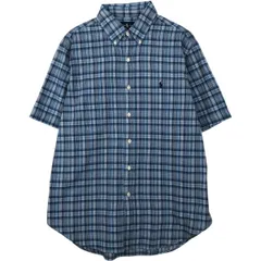 古着 ラルフローレン Ralph Lauren CLASSIC FIT 半袖 ボタンダウン チェックシャツ メンズL相当/eaa643922