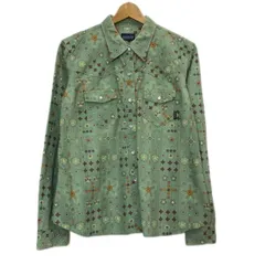 【中古】　patagonia　柄シャツ　長袖　シャツ　トップス　レギュラーカラー　胸ポケット　スナップボタン　総柄　花柄　アウトドア　古着　/2161