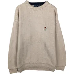 古着 ラルフローレン Ralph Lauren CHAPS チャップス ヘリンボーン コットンニットセーター メンズXL相当/eaa637144