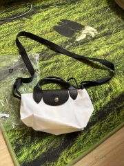新品未使用】LONGCHAMP ハンドルバッグ ホワイト×ブラック 2WAY - メルカリ
