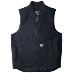 Carhartt ダック地 ボアベスト ブラック - メルカリ