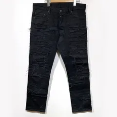 DSQUARED2 ディースクエアード ダメージ加工 ボトムス サイズ52 S71LB0301 S30564 ブラック ボタンフライ ※中古 【津山店】のサムネイル