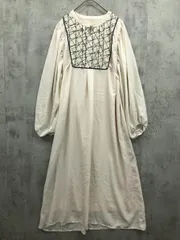 Bab バブ 813015 フロント刺繍 ワンピース sizeM/ベージュ ■■ レディース