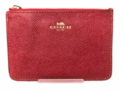 ◆COACH コーチ コインケース F57854 赤系 キーリング欠品 中古◆21420★