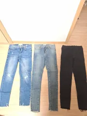 デニム 2着 + 黒レギンス ズボン まとめのサムネイル