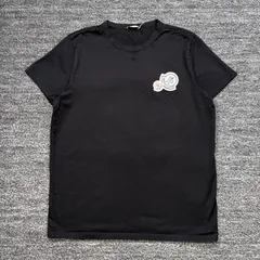 MONCLER ダブルロゴワッペン Tシャツ L モンクレール ブラック ■