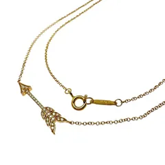 【TIFFANY&Co./ティファニー】アロー ダイヤモンド ネックレス K18ゴールド 18金  2.2g 41cm レディース 【中古】【真子質店】【GD】