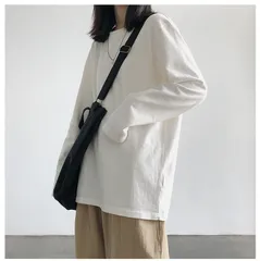 体型カバー Tシャツ ゆったり 長袖 クルーネック レディース 無地ロングTシャツ ロンT 春 春秋 秋 カジュアル ナチュラル 着回し キレイめ きれいめ 大人 オシャレ シンプル #kbroq