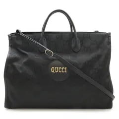 GUCCI グッチ オフ ザ グリッド ハンドバッグ 2WAY ショルダーバッグ 肩掛け ナイロンキャンバス レザー ブラック 黒 630353