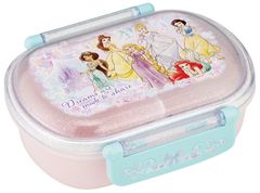 スケーター(Skater) 弁当箱 子供 360ml ふわっと盛れるフタ 日本製 ランチボックス 1段 食洗機対応 レンジ対応 ディズニー プリンセス 25 女の子 QAF2BAAG-A [360ml弁当箱]