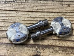 スピードプレイ ステンレスシャフト ビンディングペダル 赤 クリート
