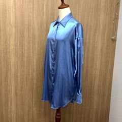 美品 グッチ トムフォード期 シルク シアーシャツ ブラウス 半袖 38 M 