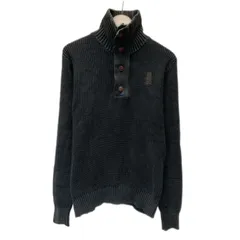 【中古】　G-STAR RAW　セーター　長袖　ニット　トップス　プルオーバー　ハーフジップ　ワンポイント　ブランドロゴ　ワッペン　古着 　/1582のサムネイル