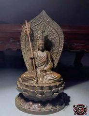 銅仏像 観音菩薩像 坐像 仏教美術1394g - メルカリ