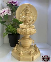 修縁堂】 一刀彫り 仏師彫り 明王像 毘沙門天 精彫造像 木彫仏像 