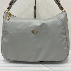 3229 COCOCELUXGOLD ココセリュックスゴールド ワンショルダーバック 肩がけ 大容量 ナイロン レザー グレー系 ゴールド金具 シンプルのサムネイル