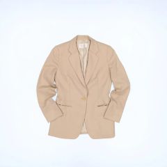 MAXMARA 白タグ キャメル ウール テーラードジャケット 2b ベージュ 