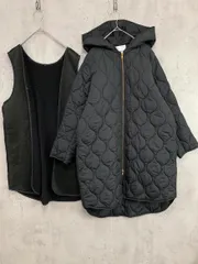 Emma Taylor エマテイラー EM202110058R4 3WAY フード キルティング コート size38/黒 ■■◎レディース