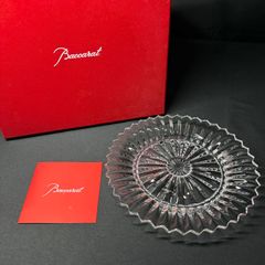 Baccarat 花柄クリスタル皿 ギャランティカード付き 直径20cm - メルカリ