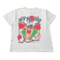 90s アメリカ製 MLB ヤンキース タズマニアン デビル tシャツ デッド 