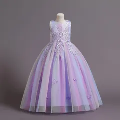 ロングドレス 子供ドレス 発表会ドレス ワンピース   ドレス パーティー 誕生日 子ども 結婚式  発表会 ドレス キッズ 女の子 お姫様 ジュニアドレス ピアノ 入学式 #ijscp