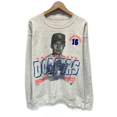 【中古】　NUTMEG　スウェット　90s vintage　90年代　(C)MLB 1995　長袖　トレーナー　トップス　クルーネック　裏起毛　プリント　Dodgers　ドジャーズ　野茂英雄　古着　/1952のサムネイル