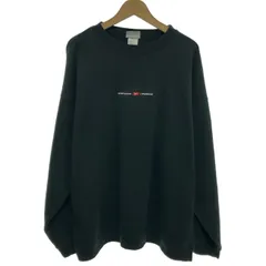 【中古】　Reebok　スウェット　00s vintage　00年代　OLD　長袖　トレーナー　トップス　クルーネック　裏起毛　ワンポイント　刺しゅう　オーバーサイズ　カナダ製　スポーツ　古着　/7064
