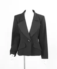 フランス製 Yves Saint Laurent 80年代～90年代◆コレクションライン ジャケット 黒 サイズ36 rive gauche イヴ・サンローラン◆GG55のサムネイル