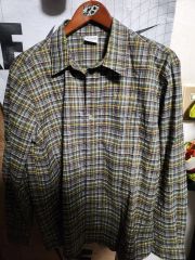 PWA LINEN MIX O/C SHIRT / GREEN CHECK - メルカリ