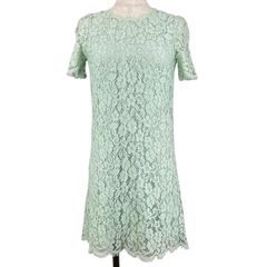 VALENTINO（ヴァレンティノ）総レース 長袖ロンパース ライムイエロー
