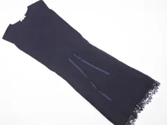 Apuweiser-riche アプワイザーリッシェ ノースリーブ レース ニット ワンピース size2/紺 ■◆ レディース
