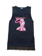【美品】alice auaa ノースリーブトップス alice auaa プリントノースリーブシャツ - メルカリ