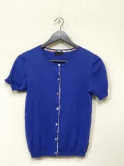 Paul Smith BLACK ポールスミス ブラック 半袖 カーディガン sizeM/青 ■◆レディースのサムネイル